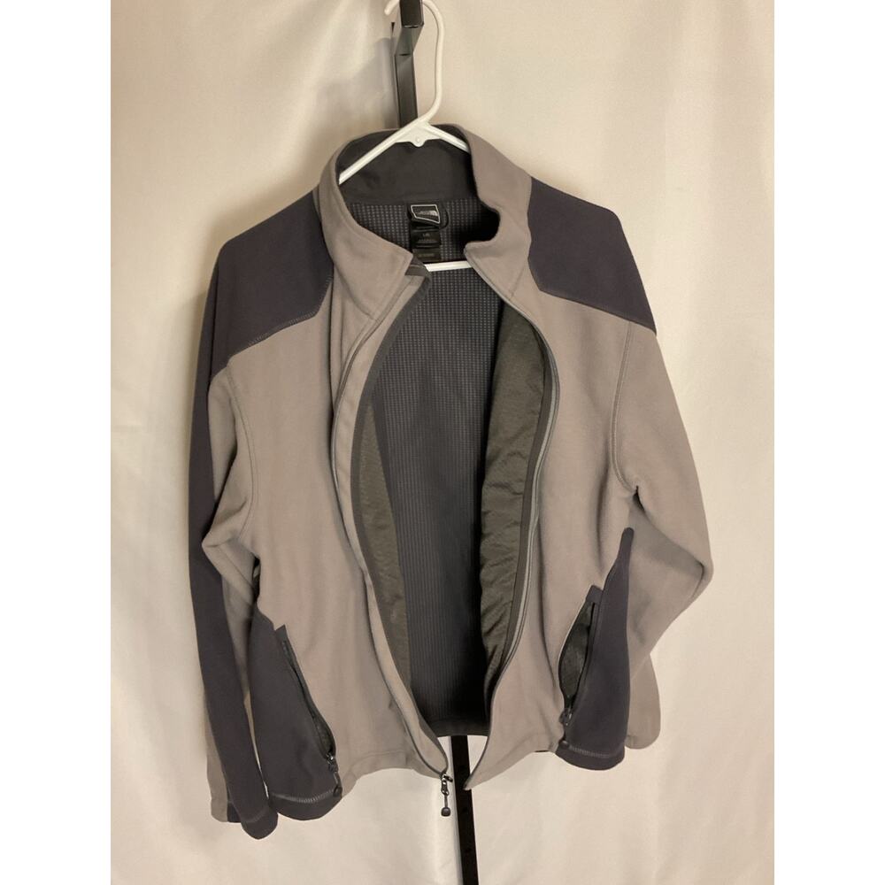 The North Face WindWall Jacket Men’s L Gray Black Full Zip Fleece - Picture 2 of 10